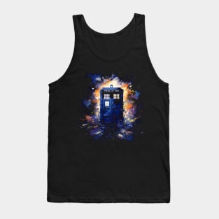 Tardis Watercolor - Time and Space Tank Top